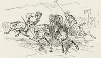 An illustration from La vie hors de chez soi (comédie de notre temps) l'hiver, le printemps, l'été, l'automne; études au crayon et à la plume (1876)