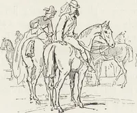An illustration from La vie hors de chez soi (comédie de notre temps) l'hiver, le printemps, l'été, l'automne; études au crayon et à la plume (1876)