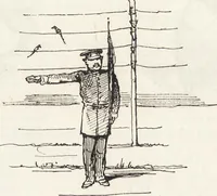 An illustration from La vie hors de chez soi (comédie de notre temps) l'hiver, le printemps, l'été, l'automne; études au crayon et à la plume (1876)