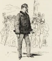 An illustration from La vie hors de chez soi (comédie de notre temps) l'hiver, le printemps, l'été, l'automne; études au crayon et à la plume (1876)