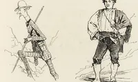 An illustration from La vie hors de chez soi (comédie de notre temps) l'hiver, le printemps, l'été, l'automne; études au crayon et à la plume (1876)