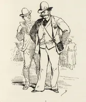 Picture 180 of 461 from La vie hors de chez soi (comédie de notre temps) l'hiver, le printemps, l'été, l'automne; études au crayon et à la plume (1876), leaf 264