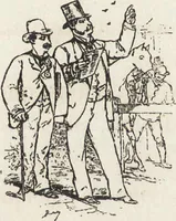 An illustration from La vie hors de chez soi (comédie de notre temps) l'hiver, le printemps, l'été, l'automne; études au crayon et à la plume (1876)