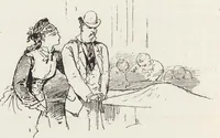 An illustration from La vie hors de chez soi (comédie de notre temps) l'hiver, le printemps, l'été, l'automne; études au crayon et à la plume (1876)