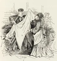 An illustration from La vie hors de chez soi (comédie de notre temps) l'hiver, le printemps, l'été, l'automne; études au crayon et à la plume (1876)