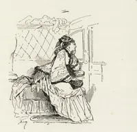 An illustration from La vie hors de chez soi (comédie de notre temps) l'hiver, le printemps, l'été, l'automne; études au crayon et à la plume (1876)