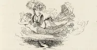 An illustration from La vie hors de chez soi (comédie de notre temps) l'hiver, le printemps, l'été, l'automne; études au crayon et à la plume (1876)