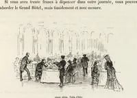 Picture 206 of 461 from La vie hors de chez soi (comédie de notre temps) l'hiver, le printemps, l'été, l'automne; études au crayon et à la plume (1876), leaf 308