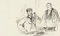 An illustration from La vie hors de chez soi (comédie de notre temps) l'hiver, le printemps, l'été, l'automne; études au crayon et à la plume (1876)
