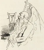 An illustration from La vie hors de chez soi (comédie de notre temps) l'hiver, le printemps, l'été, l'automne; études au crayon et à la plume (1876)