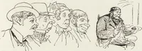An illustration from La vie hors de chez soi (comédie de notre temps) l'hiver, le printemps, l'été, l'automne; études au crayon et à la plume (1876)