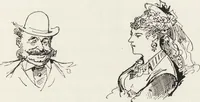An illustration from La vie hors de chez soi (comédie de notre temps) l'hiver, le printemps, l'été, l'automne; études au crayon et à la plume (1876)