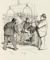 An illustration from La vie hors de chez soi (comédie de notre temps) l'hiver, le printemps, l'été, l'automne; études au crayon et à la plume (1876)