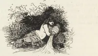 An illustration from La vie hors de chez soi (comédie de notre temps) l'hiver, le printemps, l'été, l'automne; études au crayon et à la plume (1876)