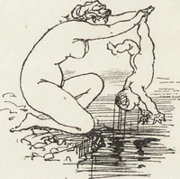 An illustration from La vie hors de chez soi (comédie de notre temps) l'hiver, le printemps, l'été, l'automne; études au crayon et à la plume (1876)