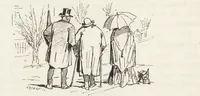 An illustration from La vie hors de chez soi (comédie de notre temps) l'hiver, le printemps, l'été, l'automne; études au crayon et à la plume (1876)