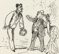 An illustration from La vie hors de chez soi (comédie de notre temps) l'hiver, le printemps, l'été, l'automne; études au crayon et à la plume (1876)