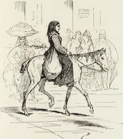 An illustration from La vie hors de chez soi (comédie de notre temps) l'hiver, le printemps, l'été, l'automne; études au crayon et à la plume (1876)