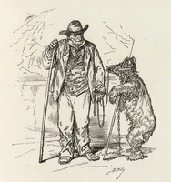 An illustration from La vie hors de chez soi (comédie de notre temps) l'hiver, le printemps, l'été, l'automne; études au crayon et à la plume (1876)