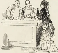 An illustration from La vie hors de chez soi (comédie de notre temps) l'hiver, le printemps, l'été, l'automne; études au crayon et à la plume (1876)