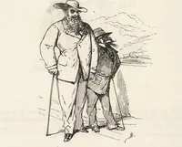 An illustration from La vie hors de chez soi (comédie de notre temps) l'hiver, le printemps, l'été, l'automne; études au crayon et à la plume (1876)