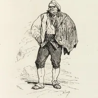 An illustration from La vie hors de chez soi (comédie de notre temps) l'hiver, le printemps, l'été, l'automne; études au crayon et à la plume (1876)