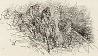 An illustration from La vie hors de chez soi (comédie de notre temps) l'hiver, le printemps, l'été, l'automne; études au crayon et à la plume (1876)