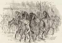 Picture 287 of 461 from La vie hors de chez soi (comédie de notre temps) l'hiver, le printemps, l'été, l'automne; études au crayon et à la plume (1876), leaf 452