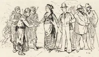 Picture 294 of 461 from La vie hors de chez soi (comédie de notre temps) l'hiver, le printemps, l'été, l'automne; études au crayon et à la plume (1876), leaf 465