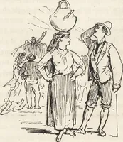 An illustration from La vie hors de chez soi (comédie de notre temps) l'hiver, le printemps, l'été, l'automne; études au crayon et à la plume (1876)