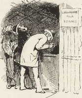 Picture 302 of 461 from La vie hors de chez soi (comédie de notre temps) l'hiver, le printemps, l'été, l'automne; études au crayon et à la plume (1876), leaf 479