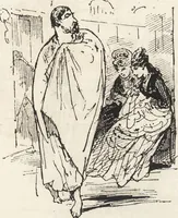 An illustration from La vie hors de chez soi (comédie de notre temps) l'hiver, le printemps, l'été, l'automne; études au crayon et à la plume (1876)