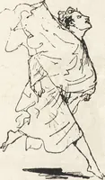 An illustration from La vie hors de chez soi (comédie de notre temps) l'hiver, le printemps, l'été, l'automne; études au crayon et à la plume (1876)
