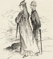 An illustration from La vie hors de chez soi (comédie de notre temps) l'hiver, le printemps, l'été, l'automne; études au crayon et à la plume (1876)