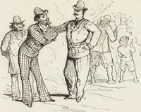 An illustration from La vie hors de chez soi (comédie de notre temps) l'hiver, le printemps, l'été, l'automne; études au crayon et à la plume (1876)