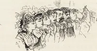 Picture 331 of 461 from La vie hors de chez soi (comédie de notre temps) l'hiver, le printemps, l'été, l'automne; études au crayon et à la plume (1876), leaf 509