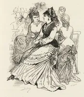 An illustration from La vie hors de chez soi (comédie de notre temps) l'hiver, le printemps, l'été, l'automne; études au crayon et à la plume (1876)