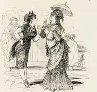 An illustration from La vie hors de chez soi (comédie de notre temps) l'hiver, le printemps, l'été, l'automne; études au crayon et à la plume (1876)