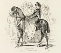 An illustration from La vie hors de chez soi (comédie de notre temps) l'hiver, le printemps, l'été, l'automne; études au crayon et à la plume (1876)