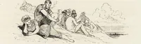 An illustration from La vie hors de chez soi (comédie de notre temps) l'hiver, le printemps, l'été, l'automne; études au crayon et à la plume (1876)