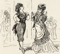 An illustration from La vie hors de chez soi (comédie de notre temps) l'hiver, le printemps, l'été, l'automne; études au crayon et à la plume (1876)