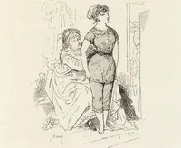 An illustration from La vie hors de chez soi (comédie de notre temps) l'hiver, le printemps, l'été, l'automne; études au crayon et à la plume (1876)