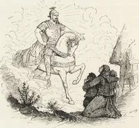 An illustration from La vie hors de chez soi (comédie de notre temps) l'hiver, le printemps, l'été, l'automne; études au crayon et à la plume (1876)