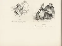 An illustration from La vie hors de chez soi (comédie de notre temps) l'hiver, le printemps, l'été, l'automne; études au crayon et à la plume (1876)