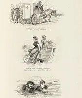 An illustration from La vie hors de chez soi (comédie de notre temps) l'hiver, le printemps, l'été, l'automne; études au crayon et à la plume (1876)