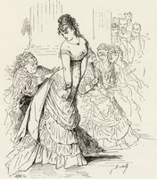 An illustration from La vie hors de chez soi (comédie de notre temps) l'hiver, le printemps, l'été, l'automne; études au crayon et à la plume (1876)