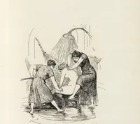 Picture 393 of 461 from La vie hors de chez soi (comédie de notre temps) l'hiver, le printemps, l'été, l'automne; études au crayon et à la plume (1876), leaf 604