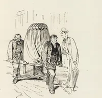 An illustration from La vie hors de chez soi (comédie de notre temps) l'hiver, le printemps, l'été, l'automne; études au crayon et à la plume (1876)