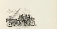 An illustration from La vie hors de chez soi (comédie de notre temps) l'hiver, le printemps, l'été, l'automne; études au crayon et à la plume (1876)