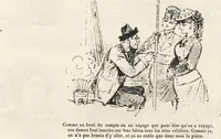 Picture 413 of 461 from La vie hors de chez soi (comédie de notre temps) l'hiver, le printemps, l'été, l'automne; études au crayon et à la plume (1876), leaf 617